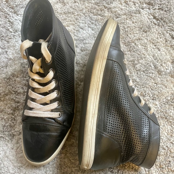 DONATED / Calvin Klein Jeans black Hi-Top sneakers sz 8.5 - Picture 7 of 12